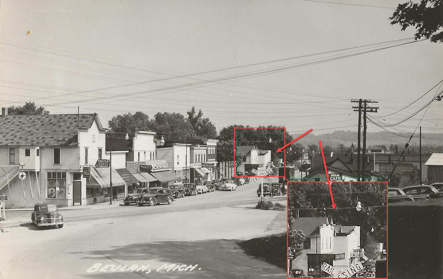 town view Crystal Theatre, Beulah